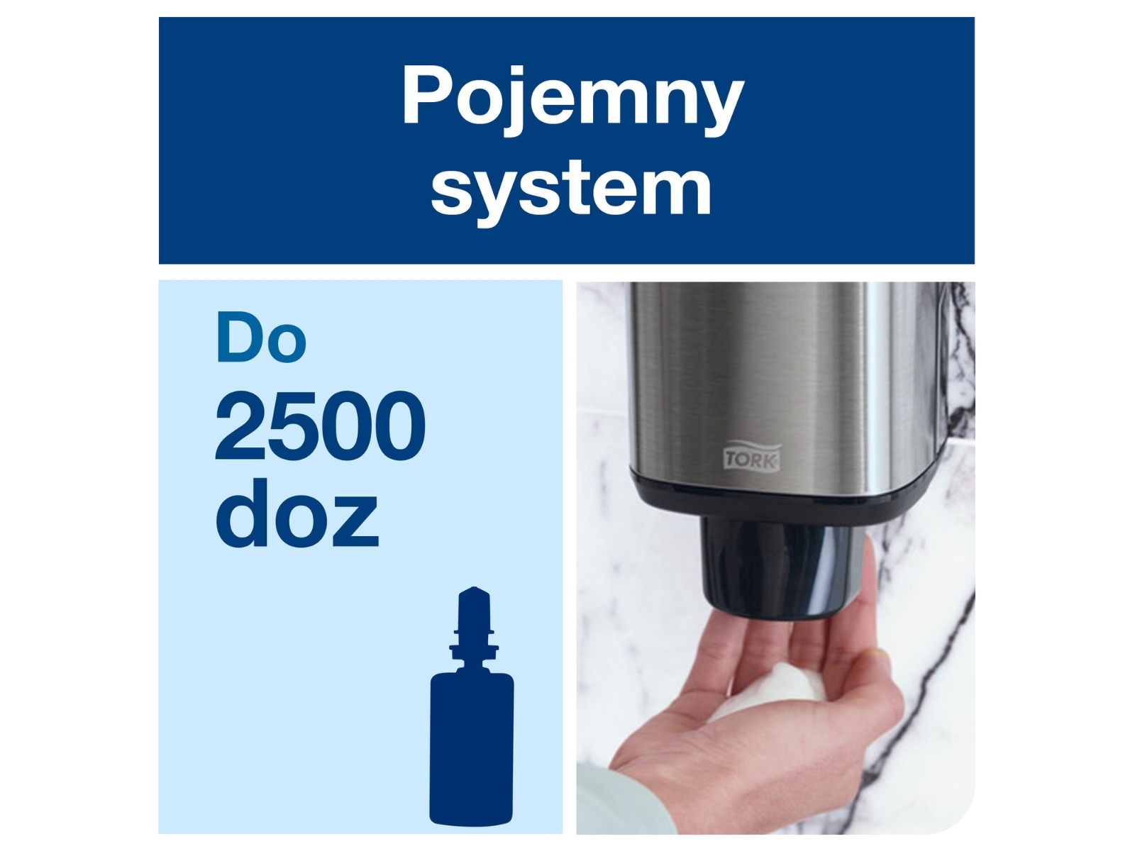 Dozownik pianki S4 TORK 460010 Nierdzewny Do mydła i dezynfekcji